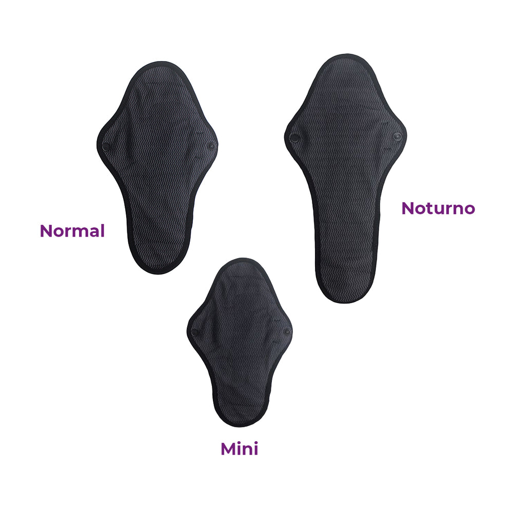 Absorvente Reutilizável - Preto - Loja Inciclo