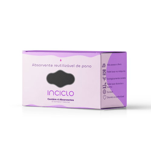Kit 4 Absorventes Reutilizáveis - Loja Inciclo